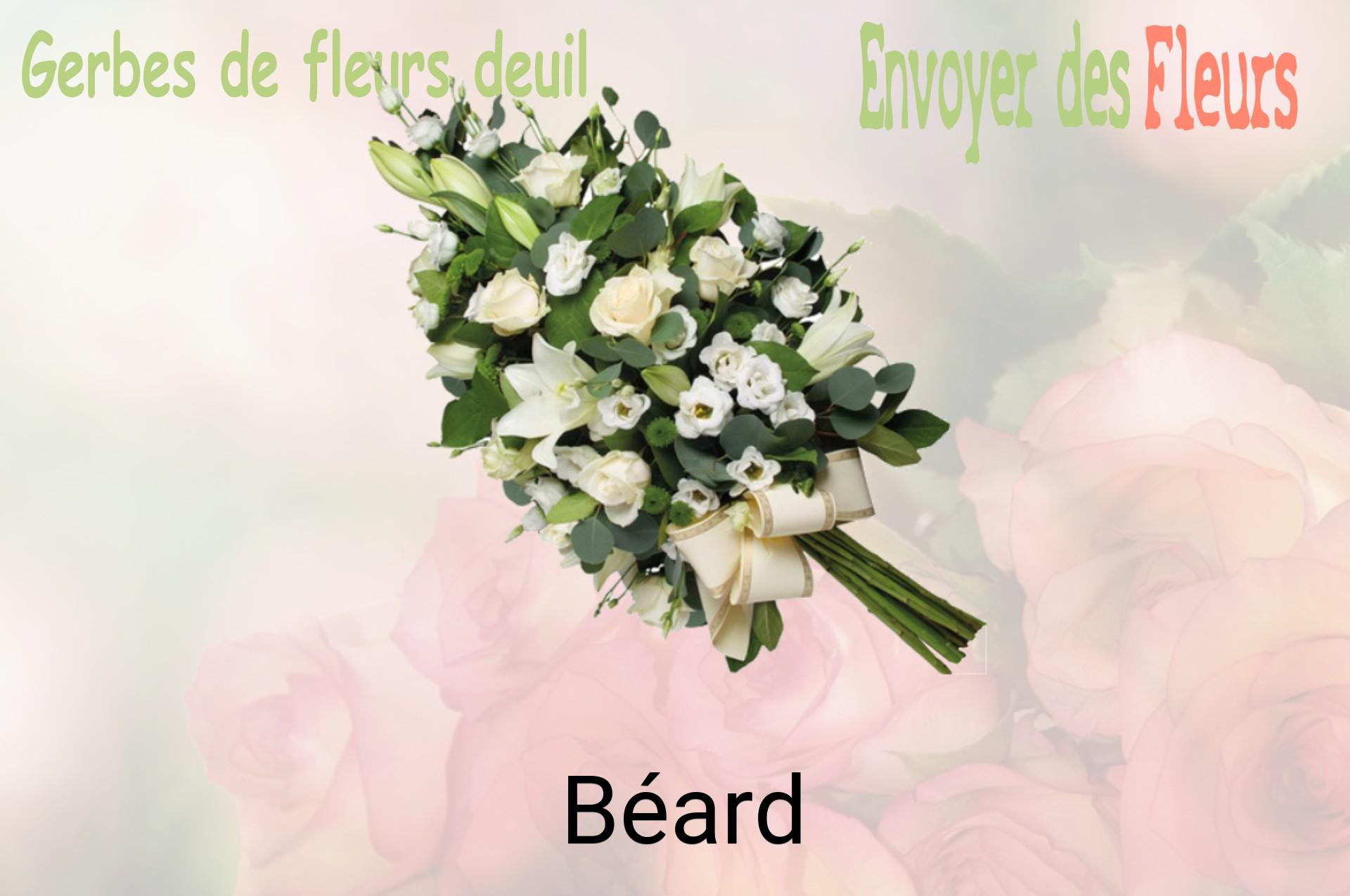 Gerbe de fleurs de deuil livrée à Béard